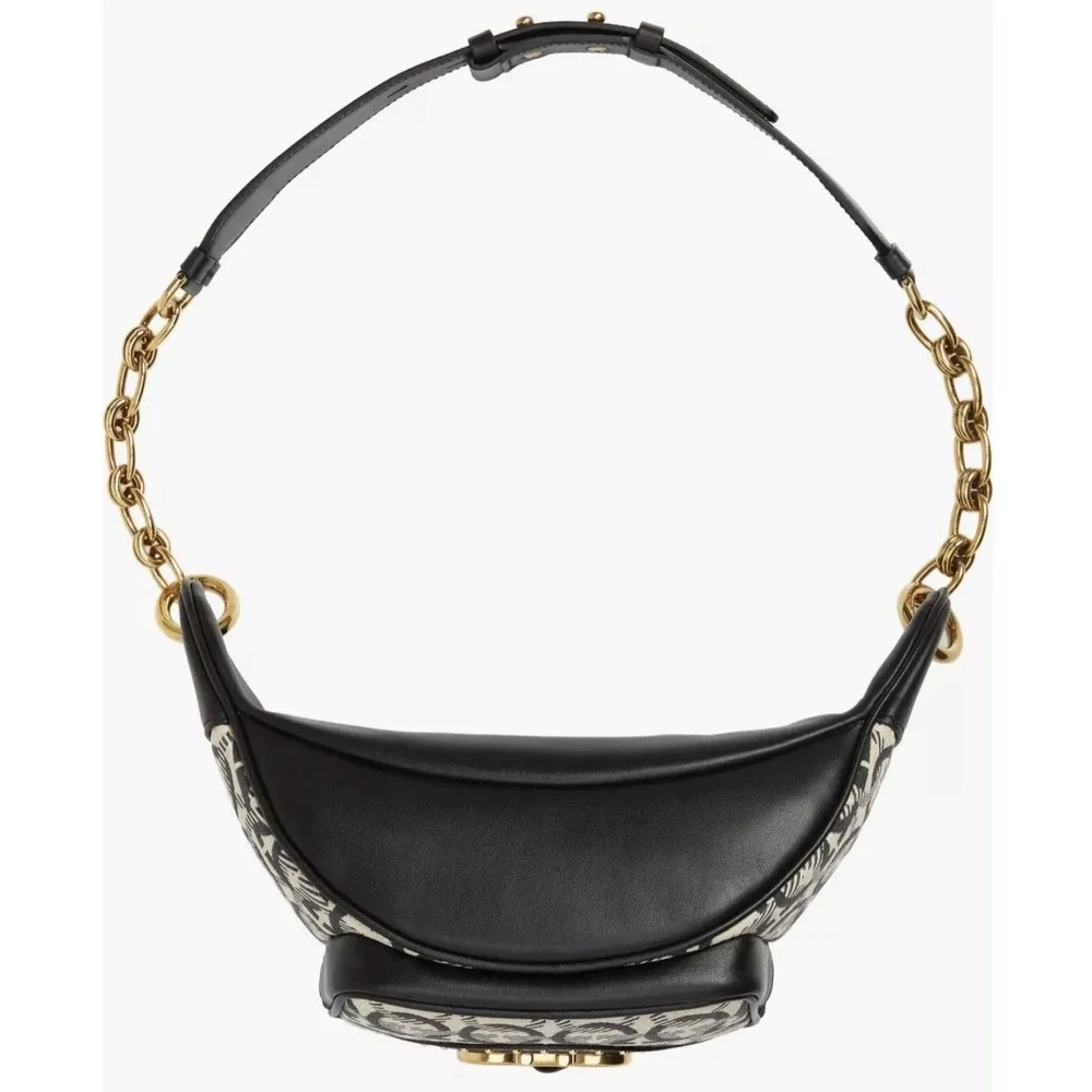 Salvatore Ferragamo Leather & Jacquard Belt Bag, Fanny, Luxury, Authentic $1500!